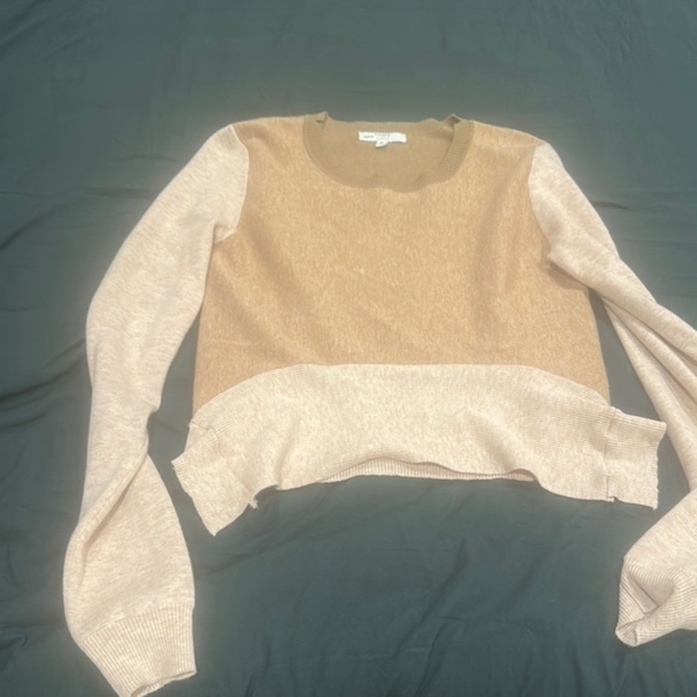 Colorblock Sweater - Beige and Tan